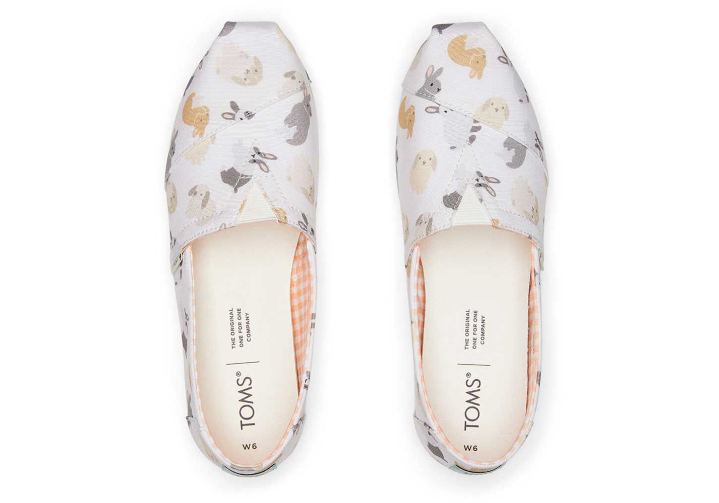 Toms Espadryle Damskie Białe - Alpargata Bunnies - 23IAFUSCP